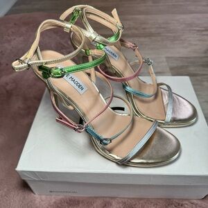 Steve Madden Jubilant Metallic Heeled Sandals